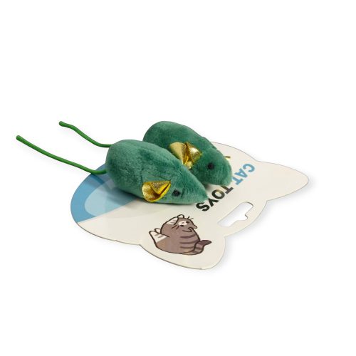 Plüss egér macskajáték - 2 darabos szett