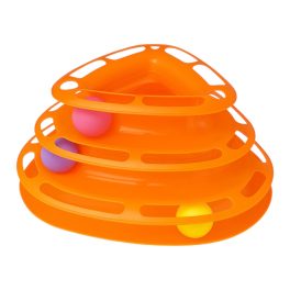 3 szintes forgó labdás macskajáték – Narancssárga
