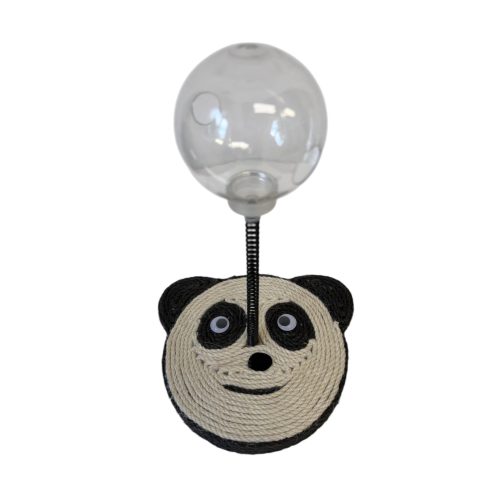 Panda kaparó és rugós labdás játék cicáknak 