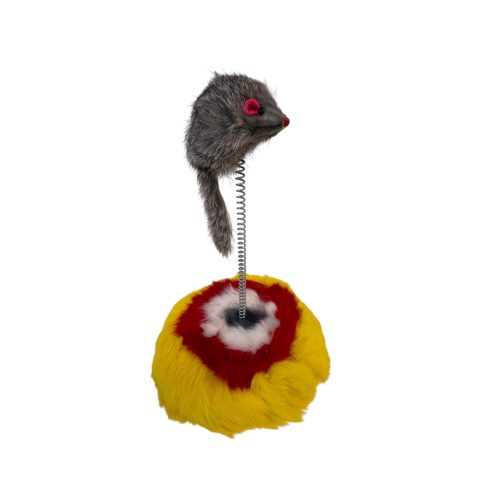 Rugós Egér Cicajáték – színes talppal 