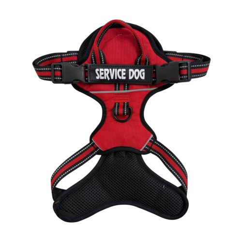 Service Dog” kutyahám – piros, L méret 