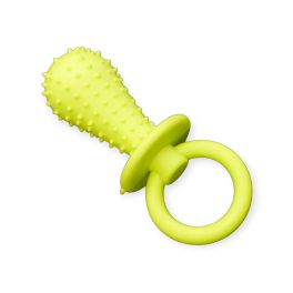   Rágóka kutyáknak - cumi formájú fogtisztító játék sárga