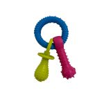 Színes rágókarika kutyáknak – fogtisztító, gumis játék