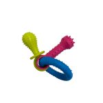 Színes rágókarika kutyáknak – fogtisztító, gumis játék