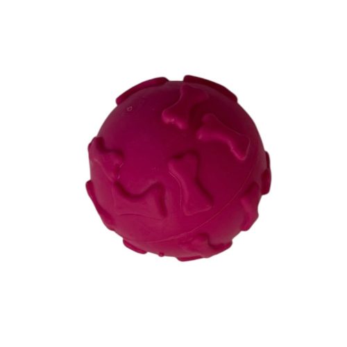 Csontmintás strapabíró rágó- és pattogó kutyalabda – Rózsaszín TPR fogtisztító labda 