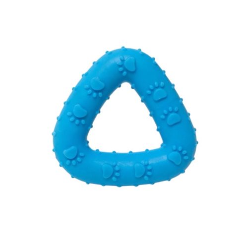 Háromszög alakú tappancsos rágójáték kutyáknak – kék