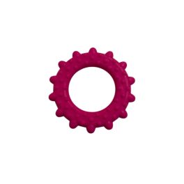   bordázott rágógyűrű kutyáknak – rózsaszín TPR fogtisztító karika