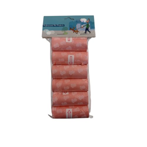 Kutyapiszokzacskó 6 tekercses – mancs mintás 