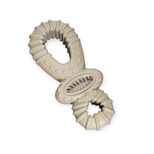 Dupla karikás fogtisztító kutyajáték – masszázsos rágógyűrű