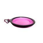 Összecsukható szilikon utazótál kutyáknak/macskáknak rózsaszín