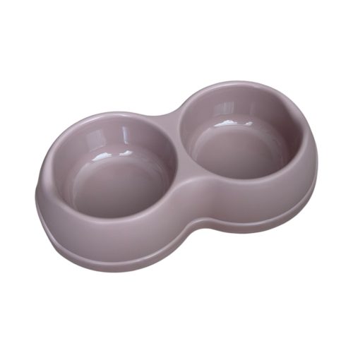 Dupla Etetőtál – rózsaszín, műanyag 500ml