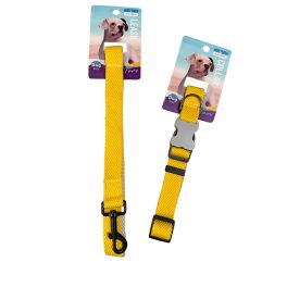 Nyakörv + póráz szett – sárga, L méret