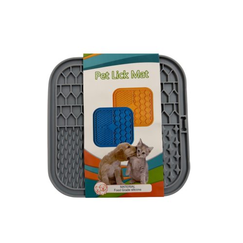 Szilikon nyalólap kutyáknak és macskáknak - szürke