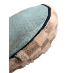 Puha kerek kutyafekhely – bézs kockás, extra komfort (70cm)