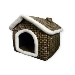 Szétszedhető, bélelt házikó kutyáknak és macskáknak