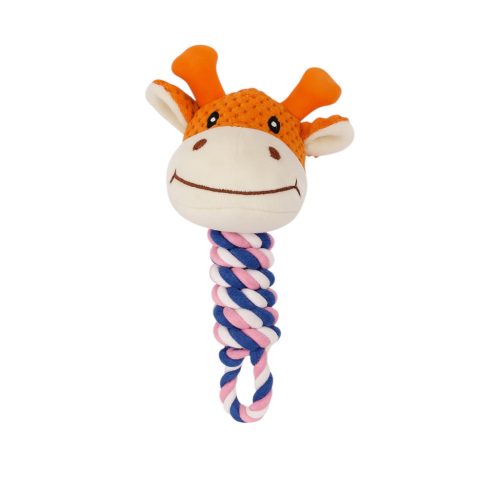 Zsiráf fejes plüss kötél rágójáték