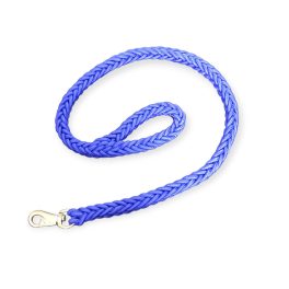 Erős fonott kutyapóráz fém karabinerrel kék
