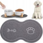 Dupla tál formájú csúszásmentes etetőtál alátét – kutyáknak és cicáknak